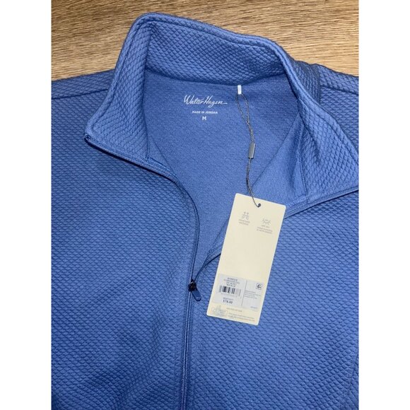 NWT Women's M Walter Hagen Clubhouse Full Zip Golf Jacket, Mid Blue MSRP $78 UPF - Picture 3 of 4